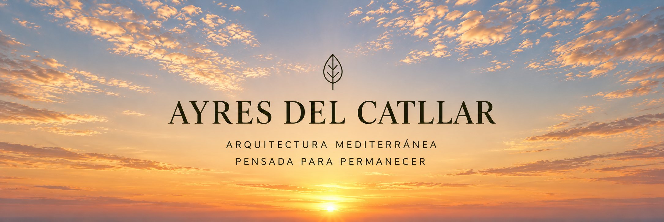 Ayres del Catllar. Arquitectura mediterránea pensada para permanecer. Cielo al atardecer sobre el mar