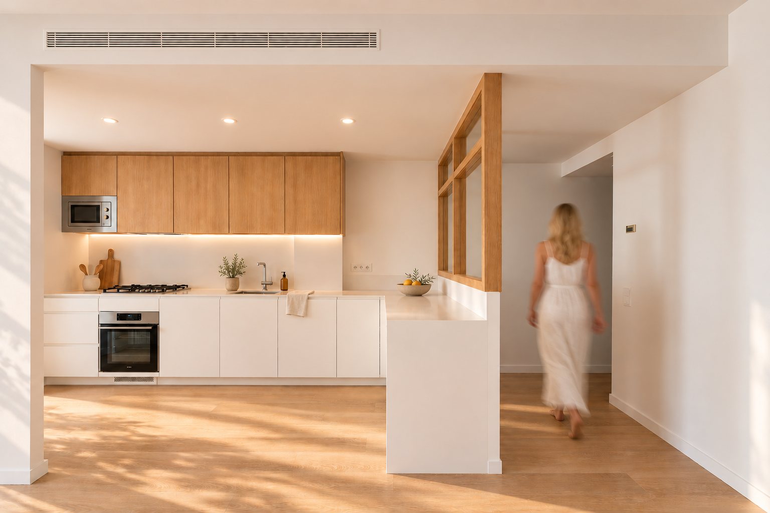 Cocina de roble con celosía de madera, Déu i Mata